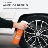 Carmotec Wheel – velgenreiniger aanbrengen op de velg voor camper en caravan