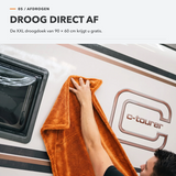 Carmotec XXL droogdoek – direct afdrogen na het wassen voor camper en caravan