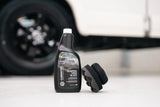 Carmotec Bumper Tires Black fles met applicatiespons – banden en bumpers camper zwart maken
