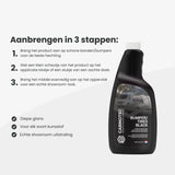 Carmotec Bumper Tires Black gebruiksaanwijzing – diepe glans voor banden en bumpers in 3 stappen, showroom uitstraling
