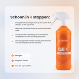 Carmotec Cabin interieurreiniger – stap-voor-stap instructie voor reinigen van camperinterieur