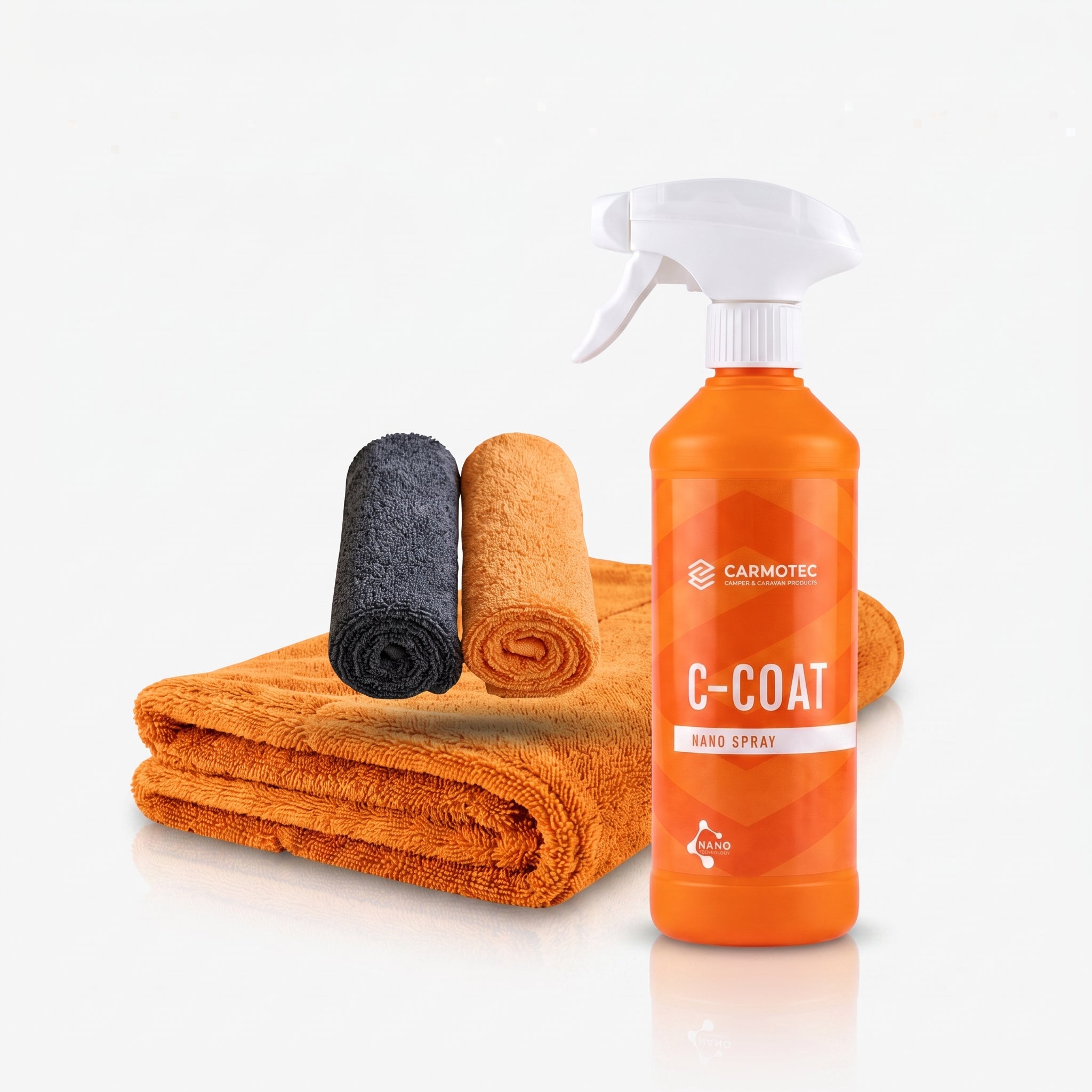 Carmotec Droog & Bescherm – droogdoek en C-Coat Nanospray set voor camper en caravan