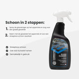 Carmotec Glasreiniger gebruiksaanwijzing – schoon in 2 stappen, streeploos resultaat, ook voor kunststof ramen