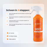 Carmotec Insect insectenreiniger – stap-voor-stap instructie voor het losweken van insectenresten