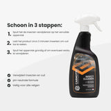 Carmotec Insectenreiniger gebruiksaanwijzing – schoon in 3 stappen, pH-neutraal, veilig voor alle oppervlakken