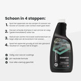 Carmotec Shampoo gebruiksaanwijzing – camper en caravan wassen in 4 stappen, pH-neutraal, voor elk voertuig
